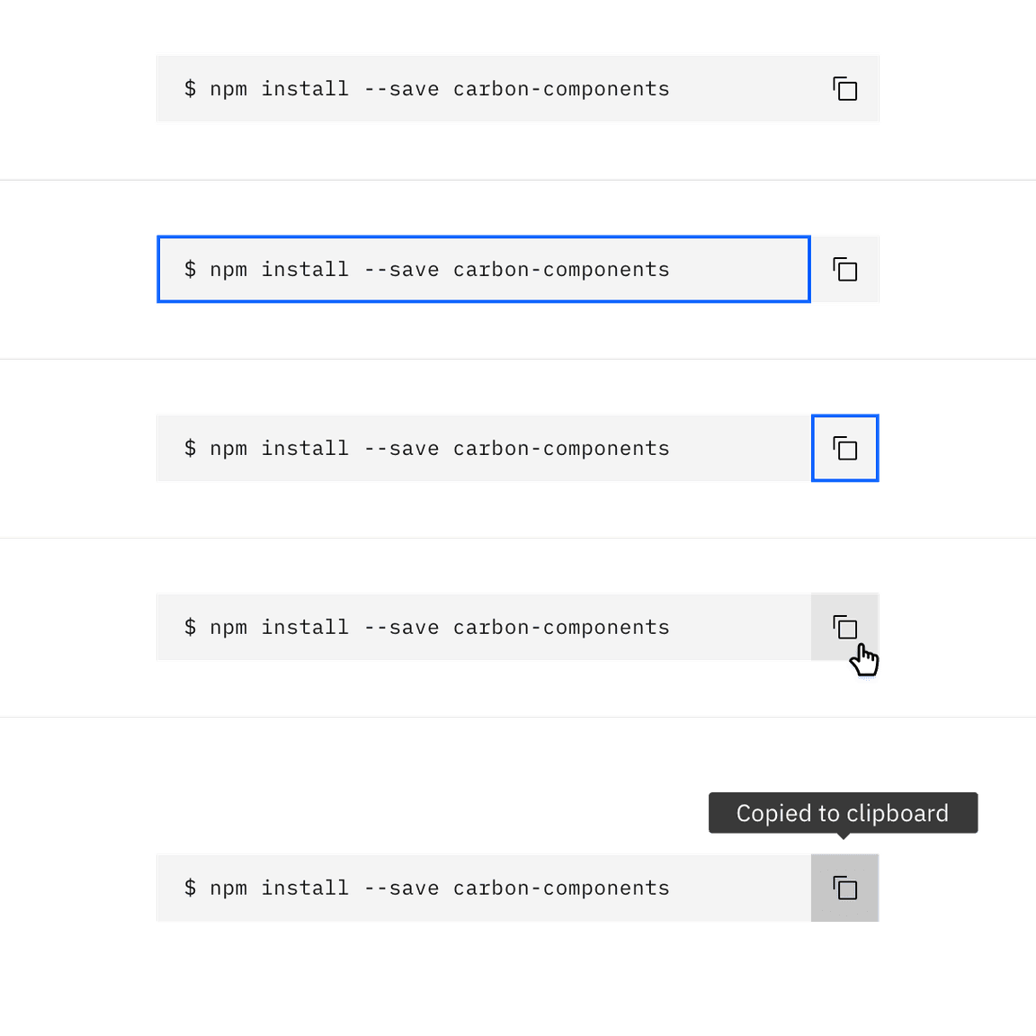 States of a single line codesnippet